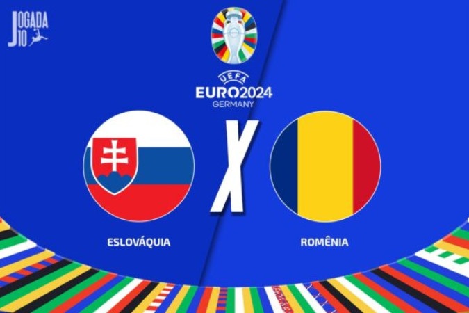 Eslováquia e Romênia disputam vaga para as oitavas de final da Eurocopa -  (crédito: Foto: Arte Jogada10)