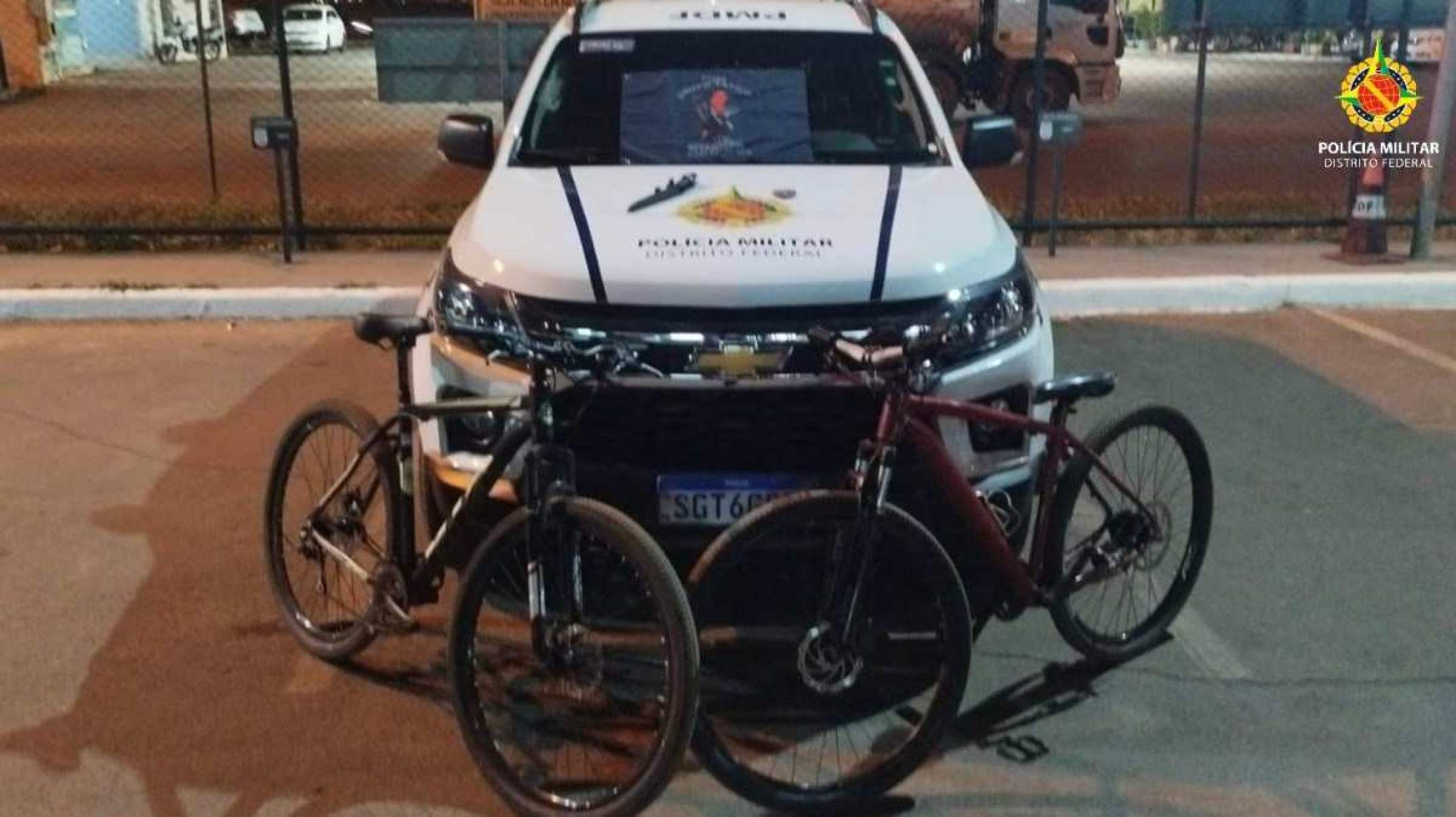 Bicicletas roubadas são recuperadas minutos após furto em Arniqueiras