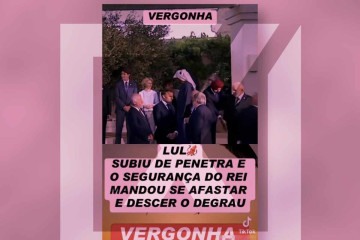 Publicação engana ao dizer que Lula (PT) subiu de penetra no local onde era realizada a foto oficial da cúpula do G7 -  (crédito: Reprodução/Comprova)