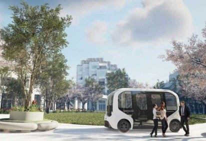 Imagem conceitual de como será a cidade do futuro -  (crédito: Toyota Woven City/Divulgação)