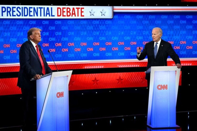 Debate Joe Biden e Donald Trump       -  (crédito:  ANDREW CABALLERO-REYNOLDS / AFP)