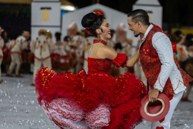 Quadrilha Sabugo de Milho, de Taguatinga, campeã da primeira etapa do circuito da FequajuDFE 2024 -  (crédito: Renata Cruz / FequajuDFE)