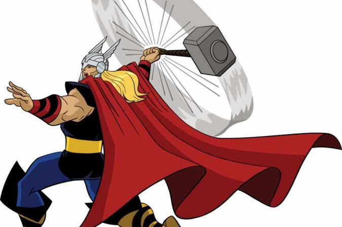 Crédito: Disney XD/Divulgação.  Thor, personagem do filme Os Vingadores.
    