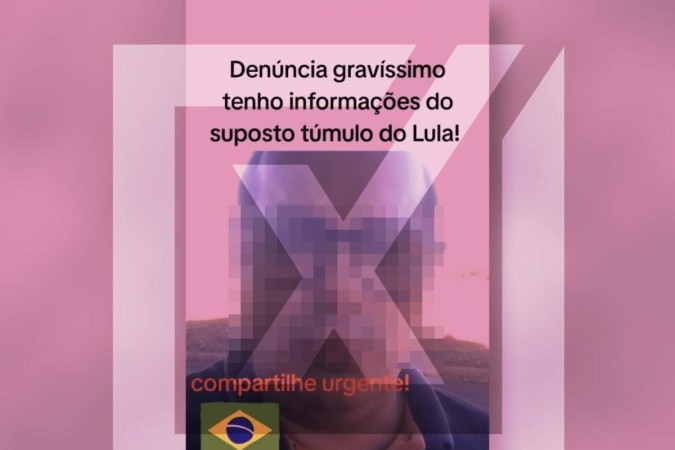 Série de vídeos em que um homem afirma estar investigando uma denúncia de que existe um túmulo onde estaria sepultado o presidente Luiz Inácio Lula da Silva (PT) é satírica -  (crédito: Reprodução/Comprova)