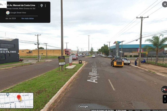 O Comprova identificou que o local registrado no vídeo fica na Avenida Manoel da Costa Lima, nº 550, em Campo Grande 