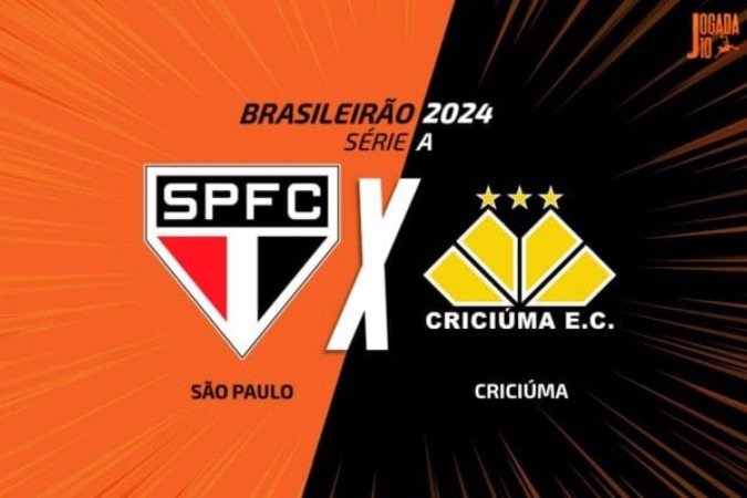 São Paulo x Criciúma -  (crédito: Foto: Arte Jogada10)