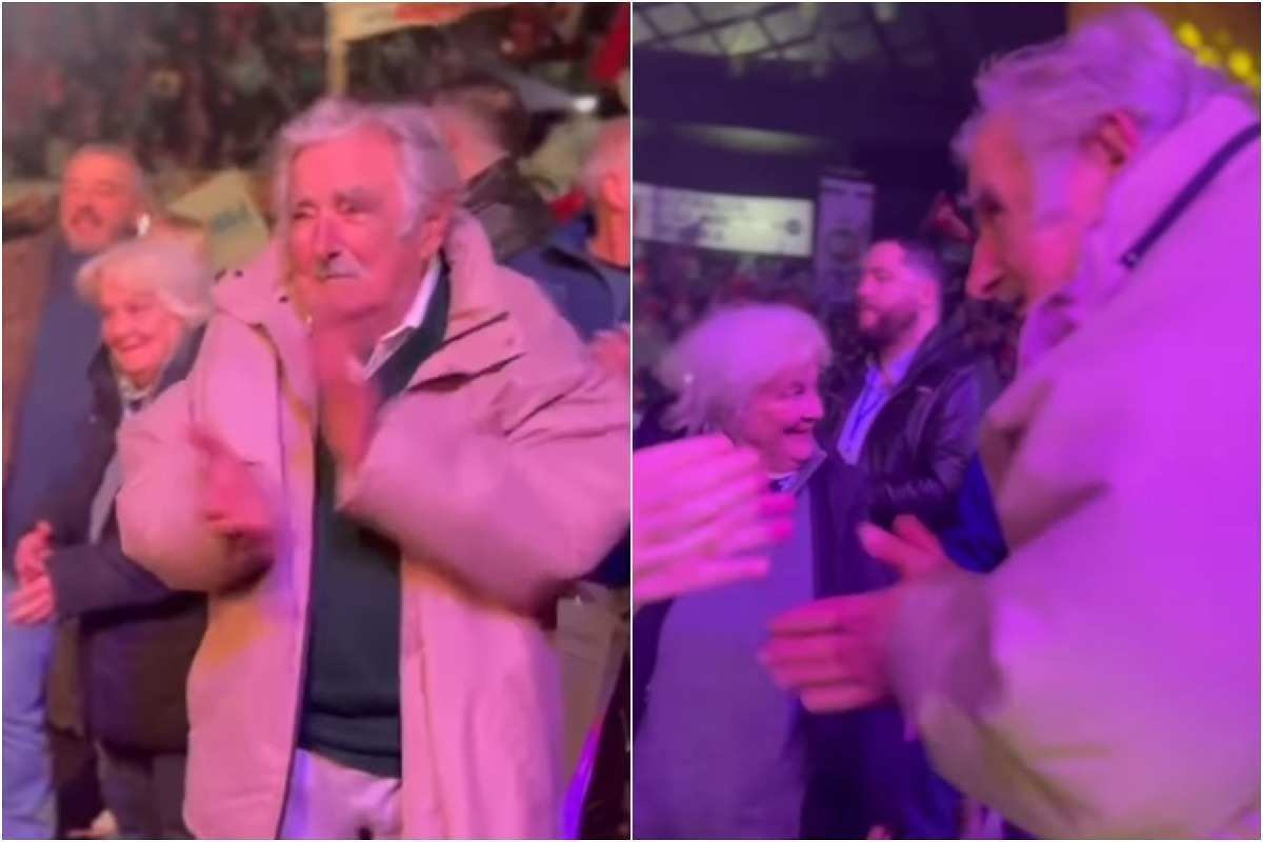 Mujica dança em evento do partido após tratamento contra o câncer