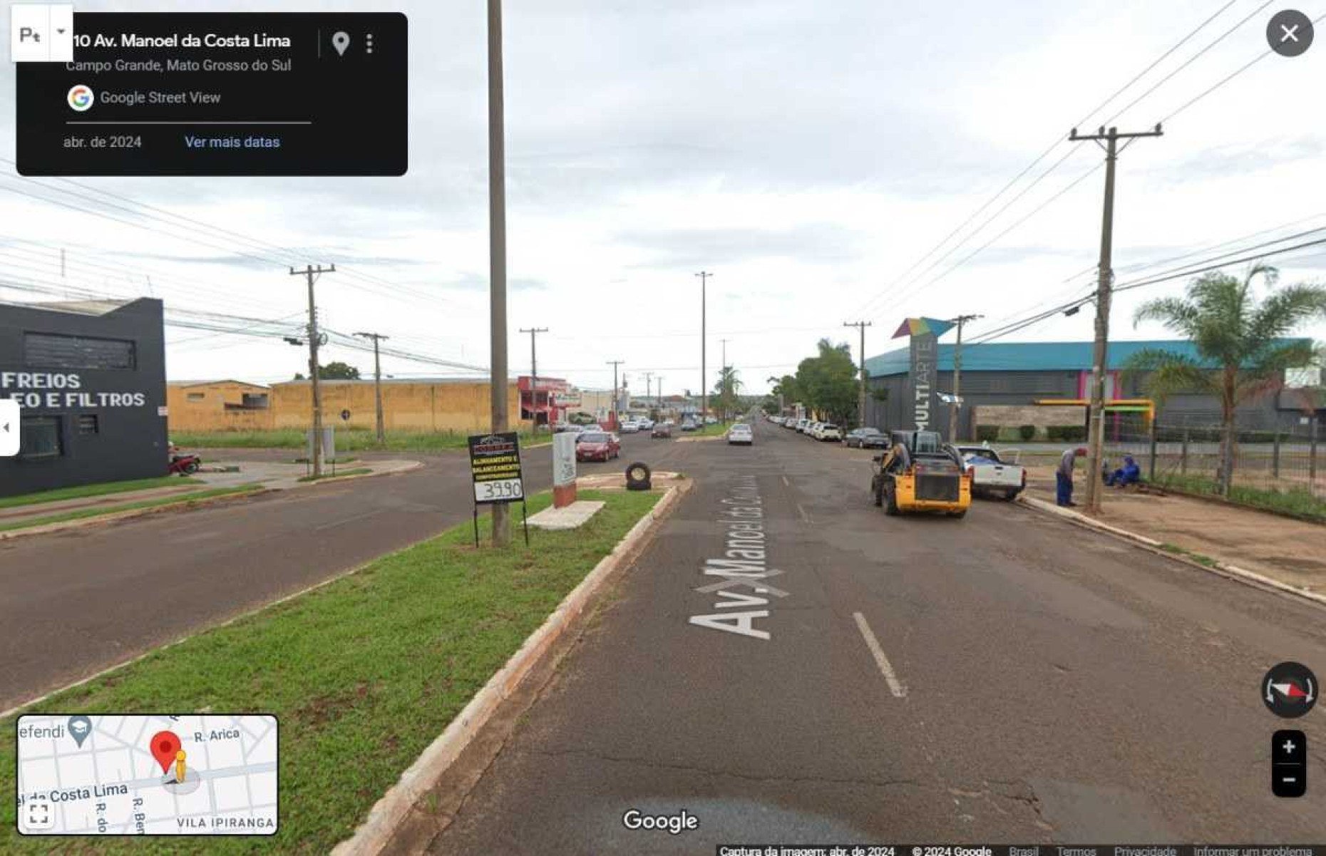 O Comprova identificou que o local registrado no vídeo fica na Avenida Manoel da Costa Lima, nº 550, em Campo Grande 