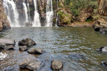 Cachoeira do Cantinho, na Chapada dos Veadeiros, em São João d'Aliança-GO -  (crédito: Fernando Brito/CB/D.A.Press)