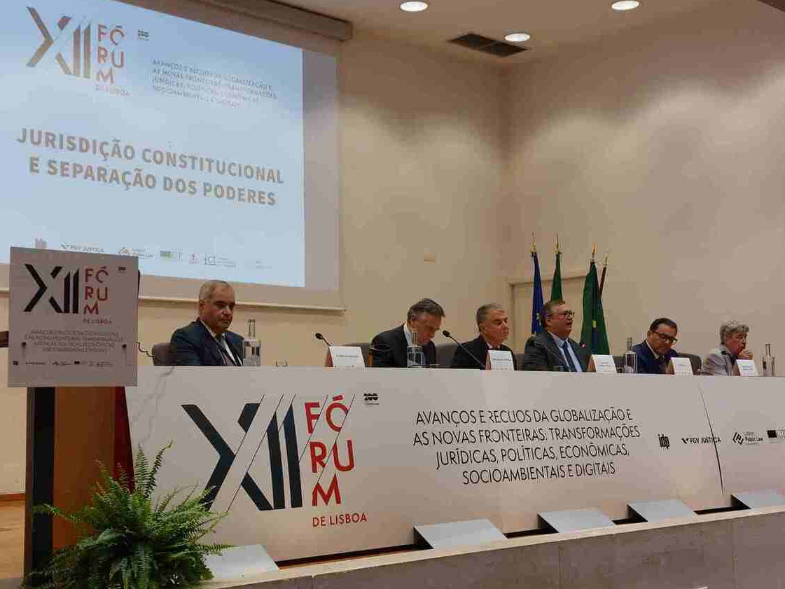 Ministro do STF Flávio Dino falou sobre jurisdição constitucional e separação dos Poderes no 12o Fórum de Lisboa -  (crédito: Mariana Niederauer/CB/D.A Press)