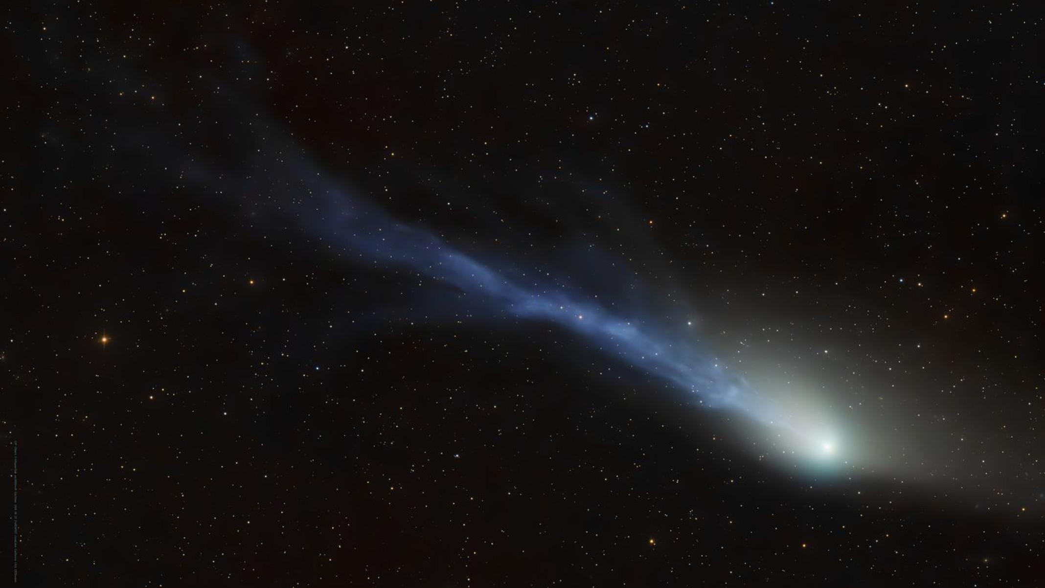 Destaque da NASA: cometa azul e verde é a foto astronômica do dia