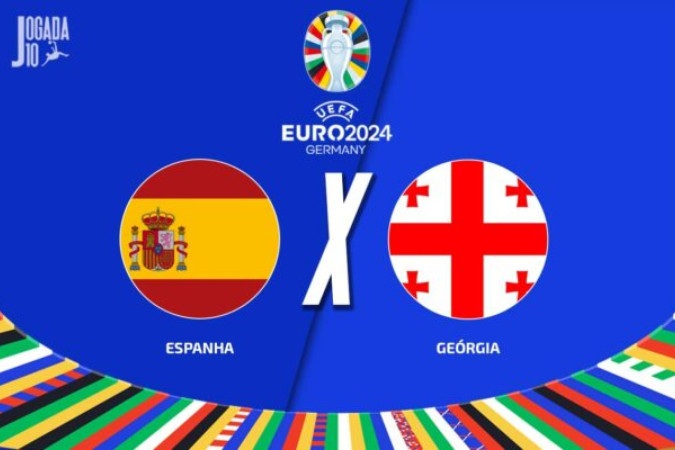 Espanha enfrenta a Geórgia pelas oitavas de finais da Eurocopa -  (crédito:  - Foto: Arte/Jogada10)