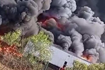 Incendio em Luziania -  (crédito: Reprodução/Redes Sociais)