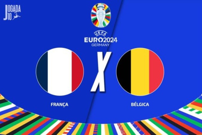 França e Bélgica se enfrentam nesta segunda-feira (1) por vaga nas quartas de final da Eurocopa -  (crédito: Arte: Jogada10)