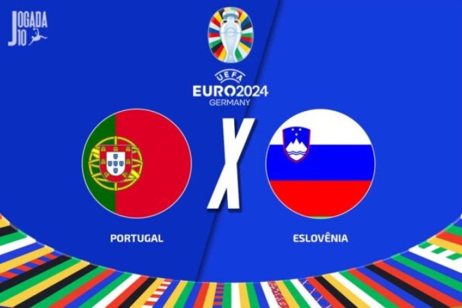 Portugal e Eslovênia se enfrentam nesta segunda-feira (1) pelas oitavas de final da Eurocopa -  (crédito: Foto: Arte Jogada10)