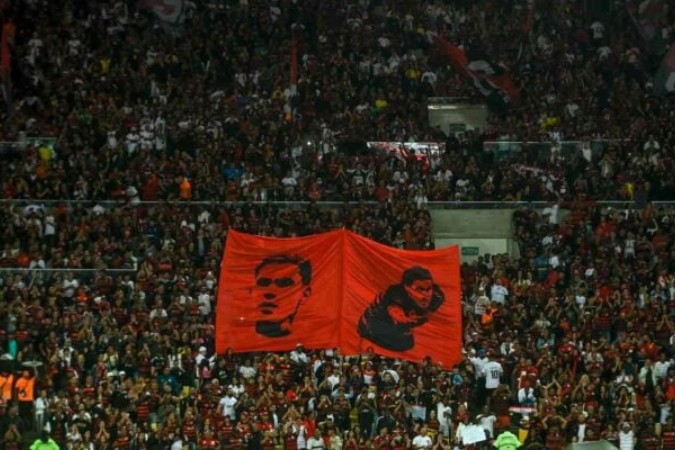 Torcida do Flamengo homenageia Pedro no Maracanã -  (crédito: Foto: Marcelo Cortes / CRF)
