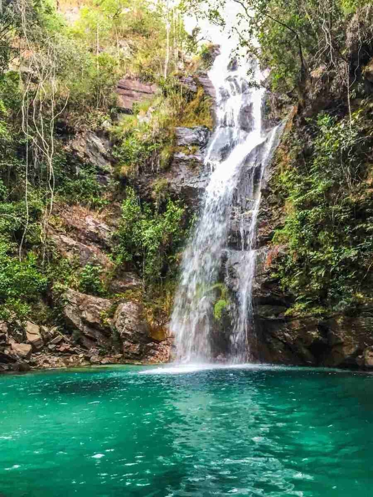 Cachoeira Santa Bárbara, dentro do quilombo Kalunga