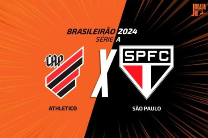 Athletico e São Paulo duelam em Curitiba, pelo Brasileiro -  (crédito: Foto: Arte/Jogada10)