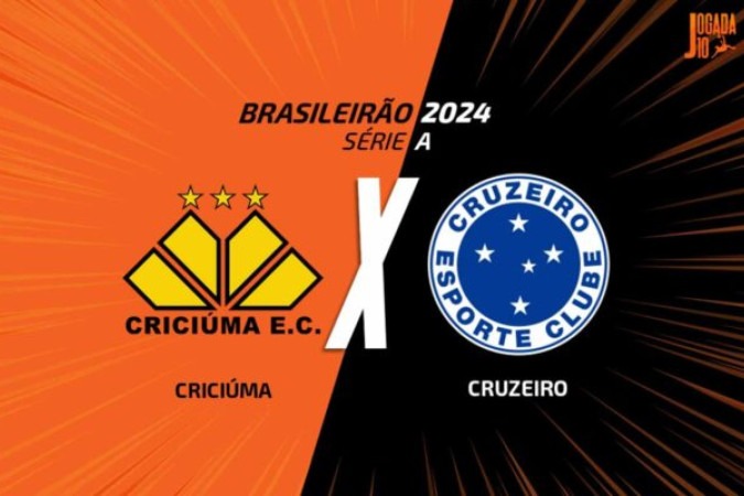 Criciúma e Cruzeiro vão medir forças nesta quarta-feira (3) pelo Brasileirão -  (crédito: Foto: Arte Jogada10)