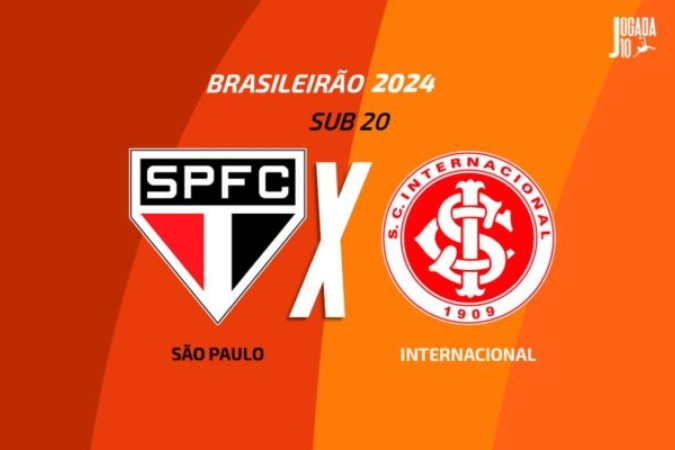 São Paulo e Internacional duelam pelo Brasileiro Sub-20 -  (crédito: Foto: Arte/Jogada10)