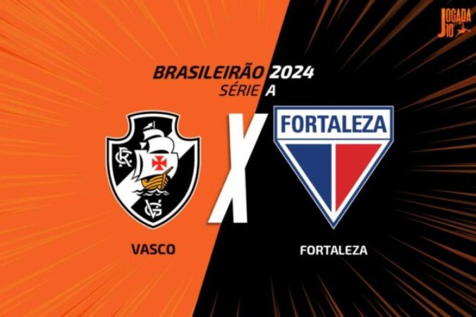 Vasco volta a encontrar o Fortaleza na temporada, desta vez pelo Brasileirão  -  (crédito: Arte: Jogada 10)