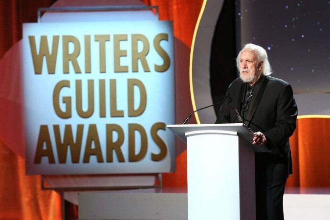  (FILES) Writer/director Robert Towne speaks onstage during the 2016 Writers Guild Awards LA Ceremony at the Hyatt Regency Century Plaza on February 13, 2016 in Los Angeles, California. Robert Towne, the Hollywood writer whose 