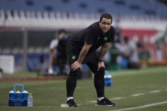 André Jardine foi campeão olímpico com a Seleção Brasileira em 2020, nos Jogos de Tóquio -  (crédito:  Lucas Figueiredo/CBF)