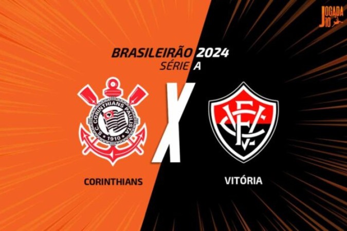 Corinthians e Vitória duelam na Neo Química Arena -  (crédito: Foto: Arte/Jogada10)