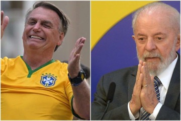 Se Bolsonaro estivesse elegível e as eleições presidenciais fossem hoje, ele ganharia de Lula por 39,9% a 27,1% no DF, aponta Paraná Pesquisas -  (crédito: Nelson Almeida / AFP e  Ed Alves/CB/DA.Press)