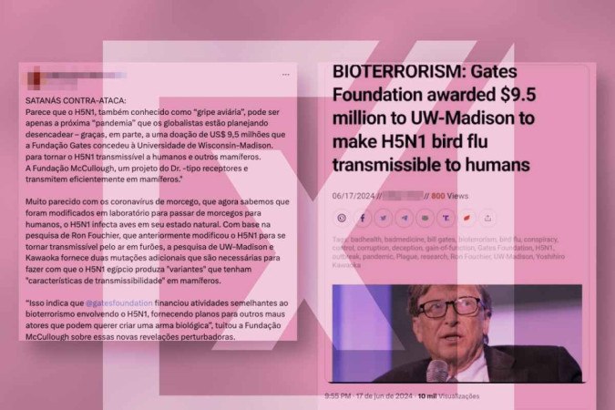 Publicação alega que o vírus H5N1, também conhecido como gripe aviária, deve ser a origem de uma nova pandemia que 