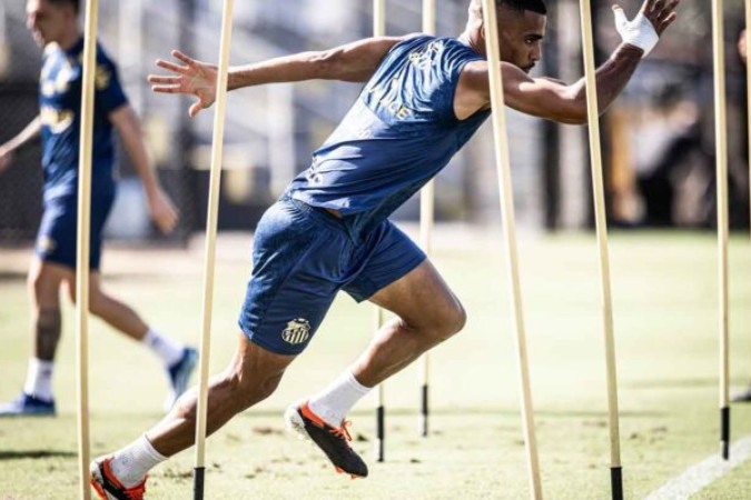 Joaquim tem lesão e desfalca o Santos -  (crédito: Foto: Raul Baretta/ Santos FC.)