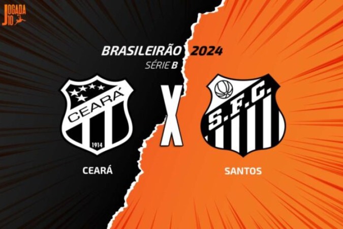 Ceará e Santos duelam pela Série B -  (crédito: Foto: Arte/Jogada10)