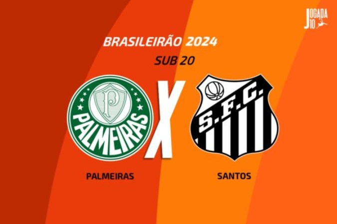 Palmeiras e Santos se enfrentam pelo Brasileirão Sub-20 -  (crédito: Foto: Divulgação/Jogada10)