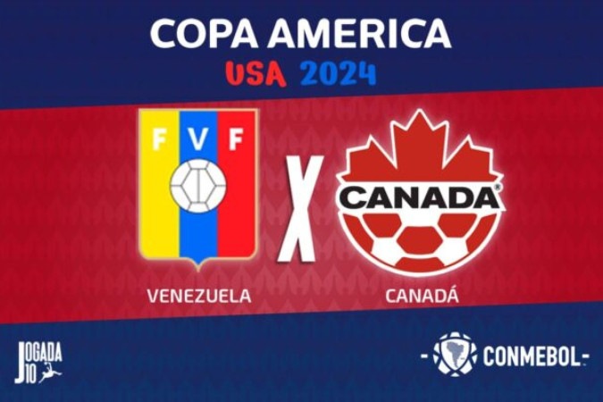 Venezuela e Canadá medem forças para saber quem chega à semi da Copa América -  (crédito: Arte: Jogada 10)