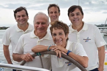 Família Schurmann em sua terceira volta ao mundo de barco a vela -  (crédito: Divulgação Família Schurmann)