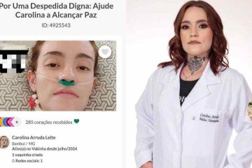 Carolina Arruda Leite abriu vaquinha on-line para realizar eutanásia na Suíça -  (crédito: Reprodução/Redes sociais)
