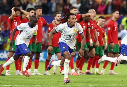 Com todas as cobranças convertidas, a França avançou graças à tentativa perdida por João Félix, de Portugal       -  (crédito:  AFP)