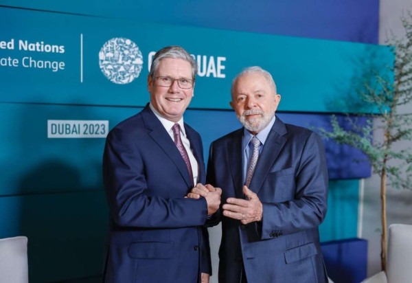 Lula e o novo premiê estiveram juntos em dezembro de 2023, durante a COP28, em Dubai -  (crédito: Ricardo Stuckert)