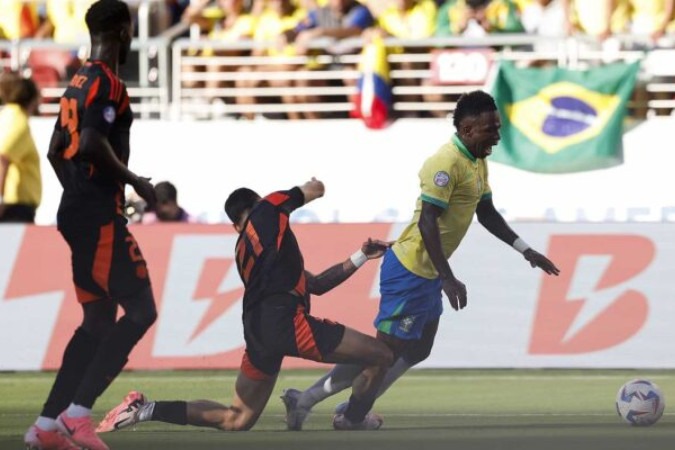 Contra a Colômbia, atuação do Brasil foi de doer os olhos  -  (crédito:  RAFAEL RIBEIRO/CBF)