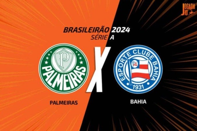 Palmeiras e Bahia duelam no Allianz Parque, pelo Campeonato Brasileiro -  (crédito: Foto: Arte/Jogada10)