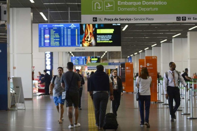 O Aeroporto Internacional de Brasília ocupa a 5ª posição na lista com uma pontuação de 8,32 -  (crédito:  Marcelo Ferreira/CB/D.A Press)