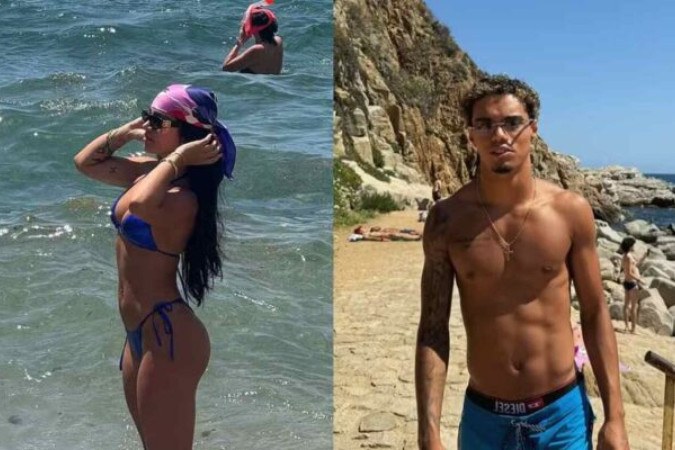 Giovanna e João curtem praia no litoral da Espanha -  (crédito: Fotos: Reprodução / Instagram)