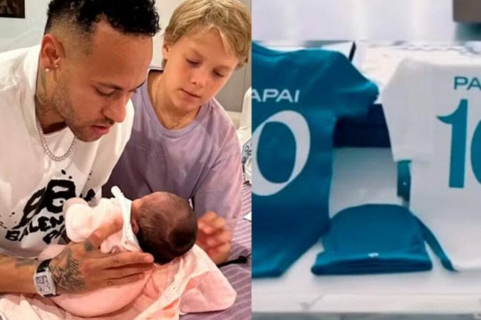 Neymar posta foto com roupas infantis, e fãs especulam sobre terceira filha -  (crédito: Observatorio dos Famosos)