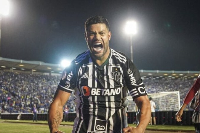 Hulk comemora gol pelo Atlético-MG -  (crédito: Foto: Pedro Souza/Atlético)