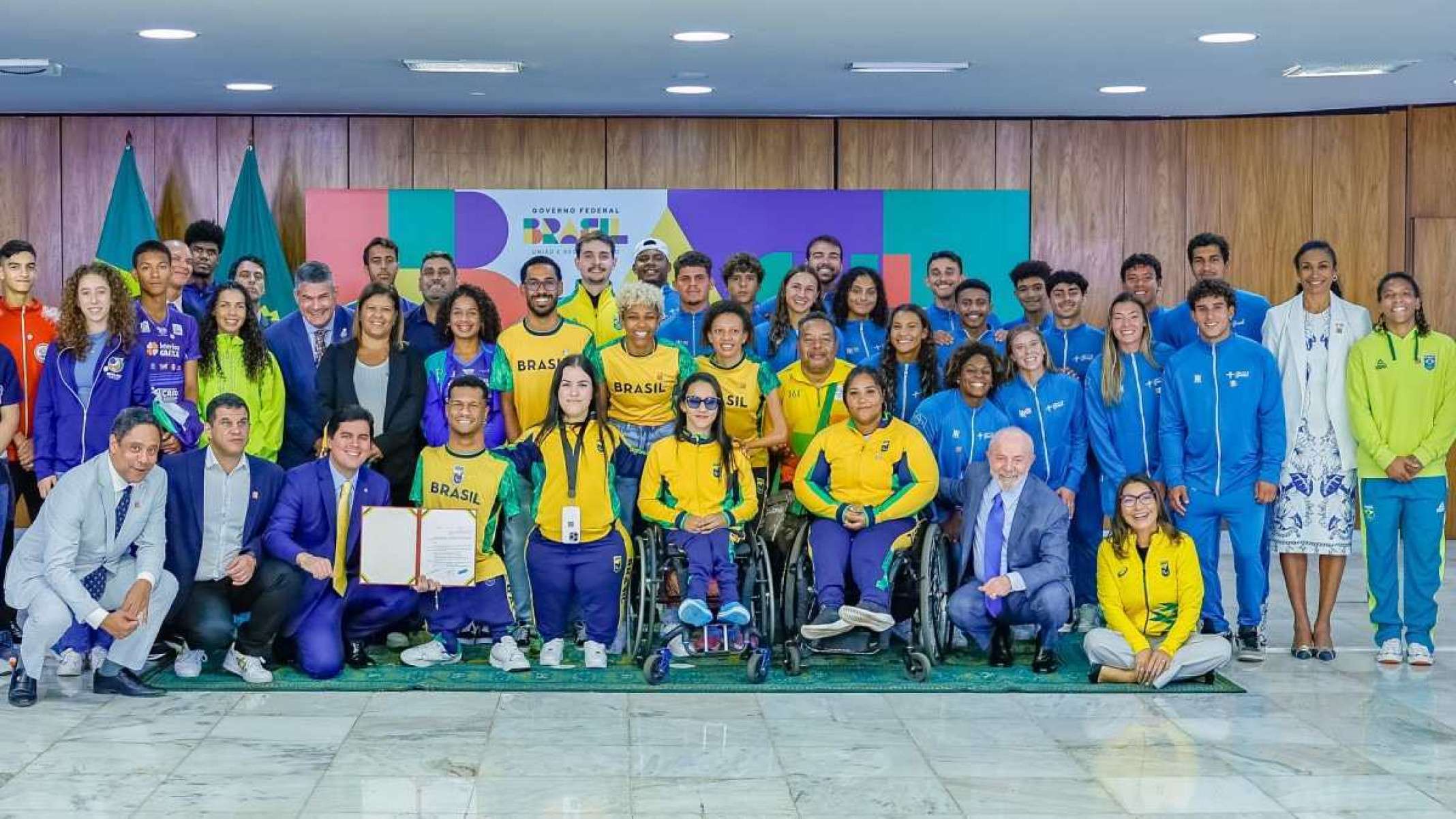 11.07.2024- Presidente da República, Luiz Inácio Lula da Silva, durante encontro com Atletas Paralímpicos e Olímpicos, no Palácio do Planalto    