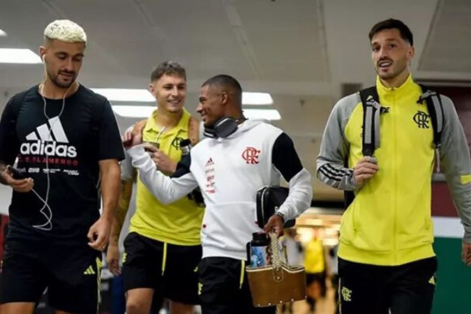 Flamengo não contará com quarteto uruguaio em jogo desta quinta, no Maracanã -  (crédito: Foto: Marcelo Cortes / Flamengo)