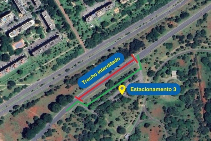 Parque da Cidade terá desvio no trânsito a partir de quinta-feira (11) -  (crédito: Arte: SODF)