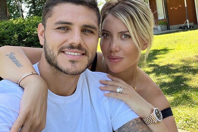 Mauro Icardi e Wanda Nara viveram uma relação de idas e vindas, recheada de polêmicas -  (crédito: Foto: Reprodução Instagram @mauroicardi)