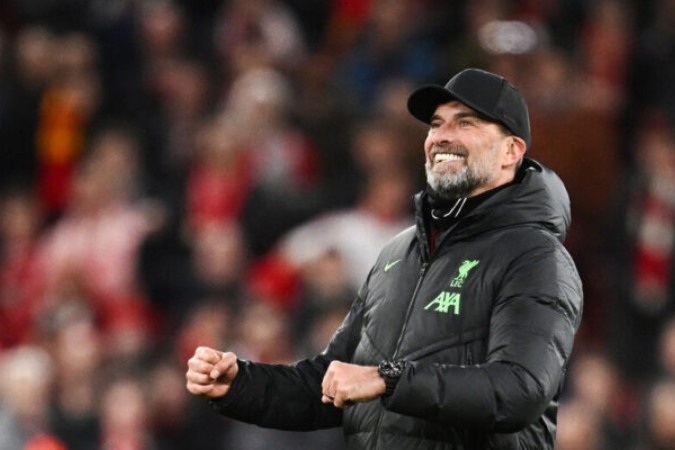 Jurgen Klopp é uma lenda do Liverpool - Foto: Adrian Dennis/AFP via Getty Images -  (crédito: Adrian Dennis/AFP via Getty Images)