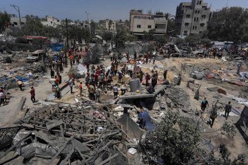 A comunidade internacional tem o dever moral de deter a sanha bélica de Israel no Oriente Médio -  (crédito: Bashar TALEB / AFP)